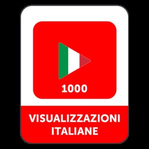 1.000 VISUALIZZAZIONI VIDEO YOUTUBE ITALIANE