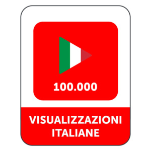 100.000 VISUALIZZAZIONI VIDEO YOUTUBE ITALIANE