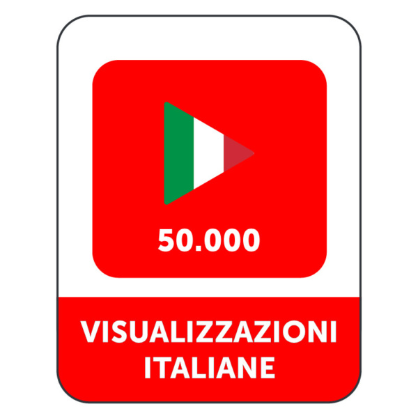 50.000 VISUALIZZAZIONI VIDEO YOUTUBE ITALIANE